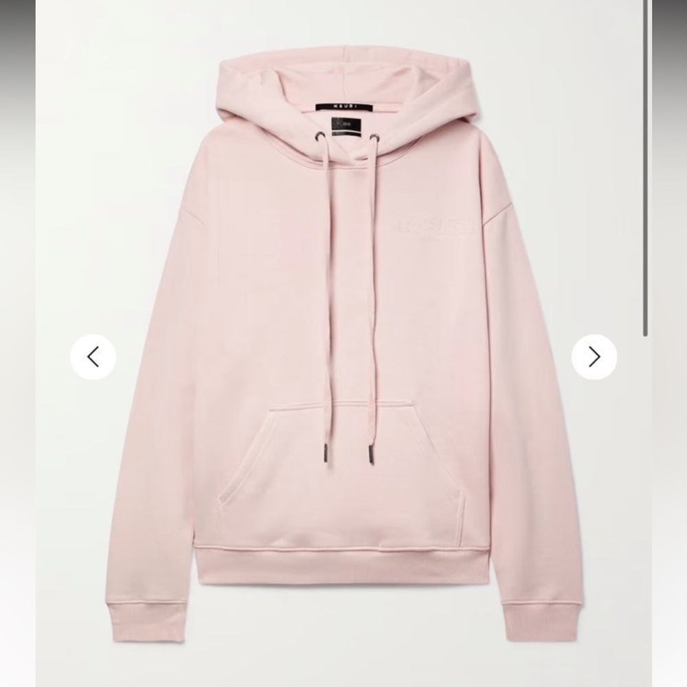 KSUBI pink cotton hoodie